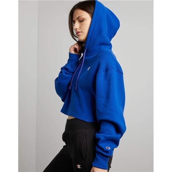Champion Womens Reverse Weave Cropped Cut Off Hood - Picture 4 of 5